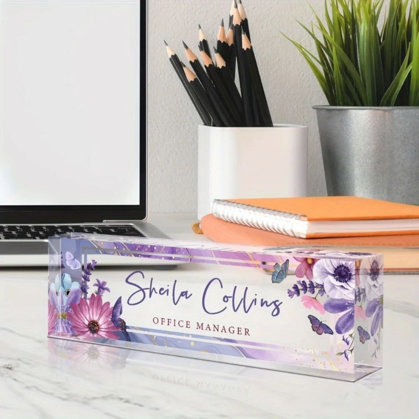 Desk Name Plate - [2D Plat] Plaque de nom de