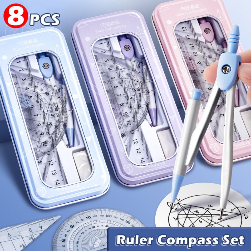 Ensemble de 8 pièces : Règle e - Ruler Set Transparent avis et prix